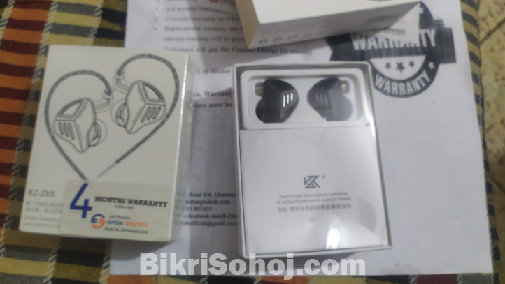 KZ ZVX Earphone & AZ09 Bluetooth